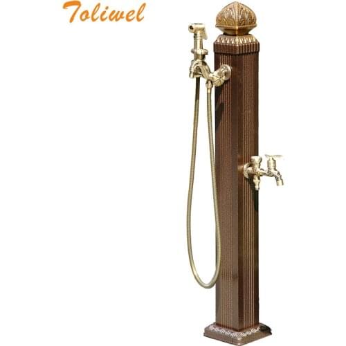 Garden Water Column Square Watering Irrigation Floor Mounted Water Tap Courtyard Faucet Post, Anti-freezing