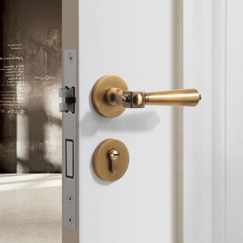Modern Mute Bedroom Split Door Locks Fashion Interior Door Handle Lock Zinc Alloy Anti-Theft Gate Lock Furniture Hardware