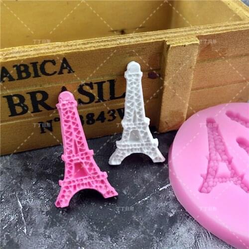 Building Tower Silicone Fondant Mold Cupcake Jelly Candy Chocolate Cake Decoration Baking Tool Moulds FQ1927