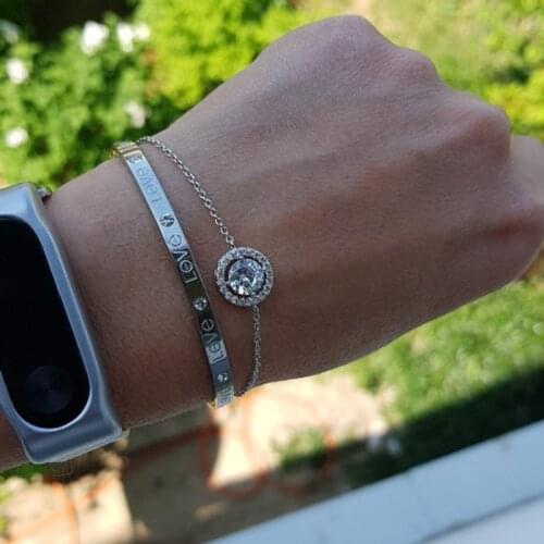 ZHOUYANG Top Quality ZYH101 Cubic Zirconia Simple Silver Color Bracelet Jewelry Austrian Crystals