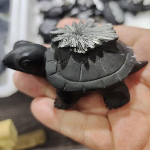 1pcs Natural Chrysanthemum Tortoise Chrysanthemum Crystal Stone Animal Tortoise For Healing Decoration
