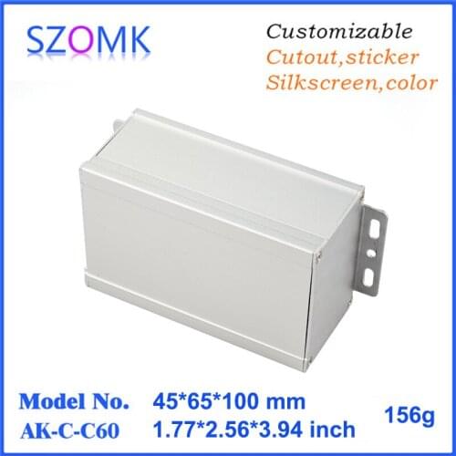 10 pcs, 45*65*100mm wall enclosure for electronics aluminum equipment box aluminum extrusion manufacturer enclosure case diy box