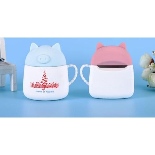 100pcs/lot Cute Couple Pig Silicone Wireless Earphone Case Protective Cover Skin Accessories for Airpods 1 2 Cases Charging Box
