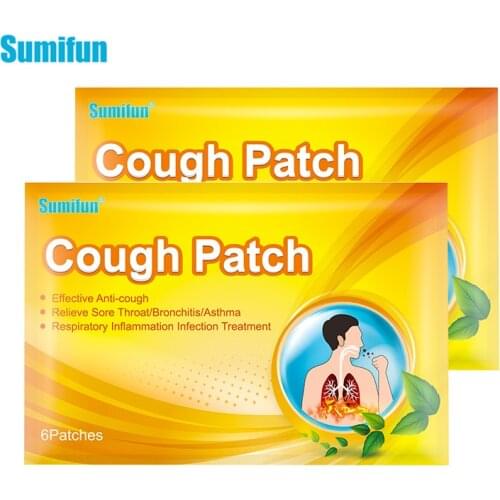 12pcs=2bags Herbal Cough Patches Children Adult Anti-cough Asthma Plaster Throat Itching Excessive Phlegm Treatment StickerD3936