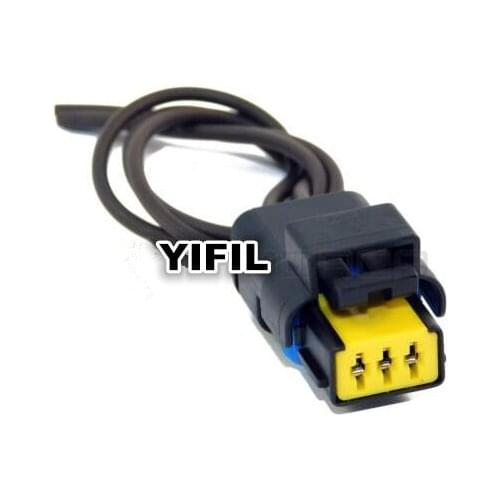 2pcs/lot 3 Pin/Way Female Headlight Gearbox Electric FCI Connector Plug With Pigtail For Renault Peugeot Delphi Rail Pressure