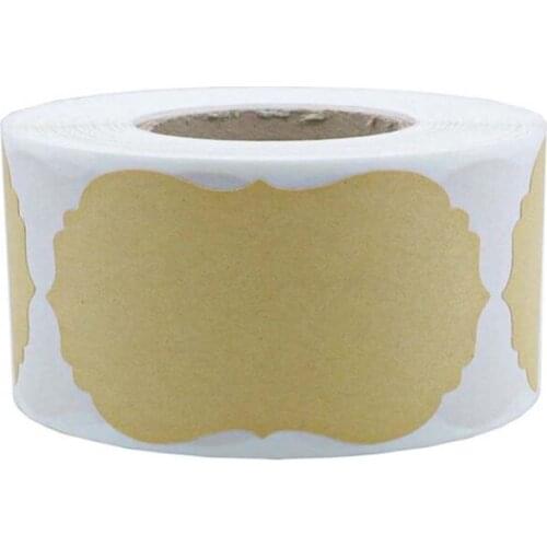 250pcs/roll DIY Blank Kraft Label Handmade Baking Seal Stickers Gift Tag for Jar H58C