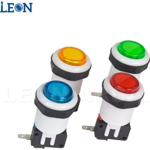 12 Pcs 28mm Arcade Buttons Rpi With Microswitch Pandora Box Kit Game Button Arcade Diy Jamma Arcade Pc Material