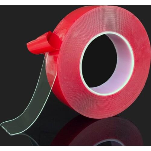 Tancredy Car Sticker 5/10/15mm x 3m Car Double Sided Tape Acrylic Foam Transparent No Traces Adhesive Auto Stickers Decoration