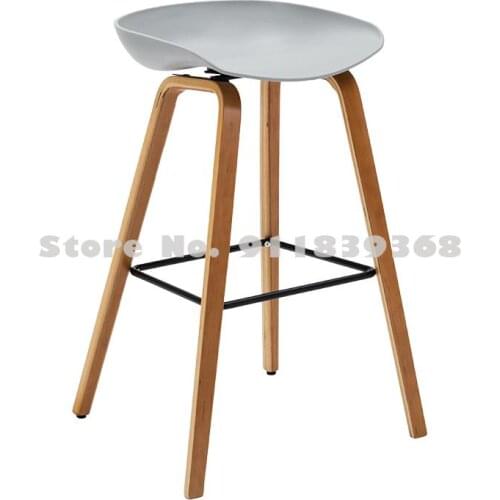 Solid Wood Bar Chair Fashion Creative Bar Chair Modern Simple Bar Table Chair Home Front Desk High Stool Bar Stool