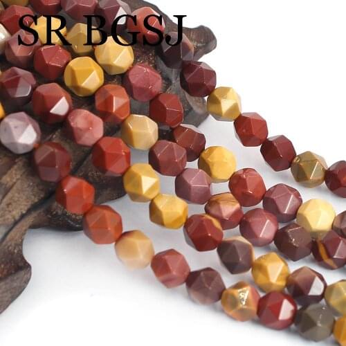 Free Shipping 8mm Wholesale Faceted Round Polygonal Mookaite Jaspers Natural Stone Gems Beads Strand 15"