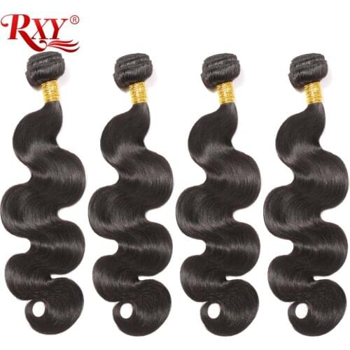 Brazilian Body Wave 3/4 Bundles Deals 10inch-28inch 100% Human Hair Weave Bundles RXY Hair Weft Remy Hair Extensions No Shedding