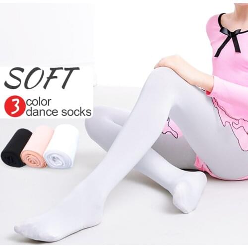 Kids Girls Ballet Dance Tights Soft Ballerina Socks Pantyhose Dance Leggings Spring Nude/White/Black