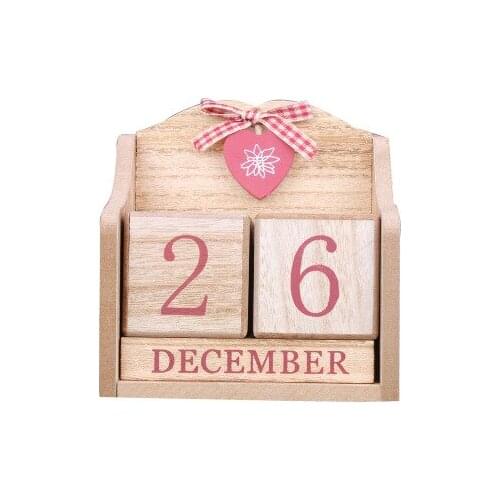 Quality 2019 Creative Diy Wood Block Perpetual Calendar Desk Figurines Calendar Wood Calendar Fashion Home Office Decoration
