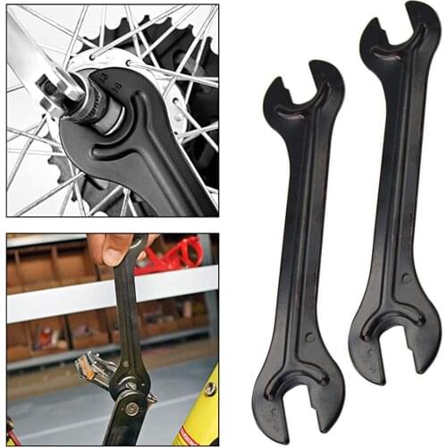 2PC Bicycle Cone Spanner Carbon Steel Axle Hub Cone Wrench 13/14/15/16mm Open End Pedal Wrench Repair Tool For MTB Mountain Bike