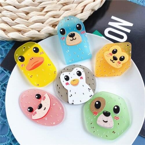 Summer style 40pcs/lot cute animals pattern print geometry irregular shape acrylic beads diy jewelry earring/garment accessory