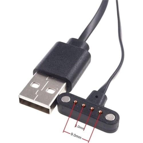 1 piece 3.0mm Pitch T-shape Smart watch Smart bracelet magnetic charging Cable 4 pin USB Data Transfer 9mm Space for DM98