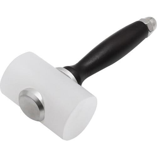 Leather Carving Hammer Printing Tool DIY Craft Cowhide Punch Cutting Sew T-shaped Nylon Hammer with Wood Handle