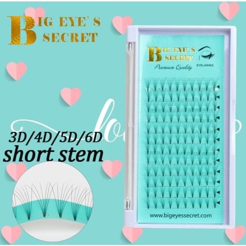 Big eyes secret nature lashes Premade Volume Fans idividual eyelashes extension Makeup tools Short stem Lashes Extension