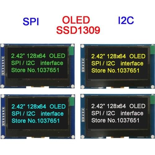 OLED 2.42" 128*64 12864 SPI I2C IIC Graphic LCD Module Screen LCM Screen SSD1309 Controller