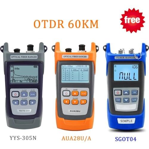 COMPTYCO AUA28U/28A Mini 60KM Fiber Optic OTDR Optical Fiber Reflectometer Built in VFL with FC SC Touch