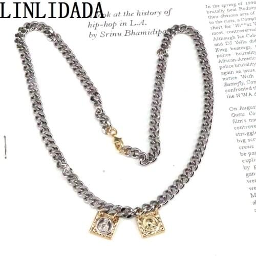 4Pcs Dark Silver Color Virgin Mary Necklace For Women Men Jesus Religion Pendant Necklace Jewelry Gift