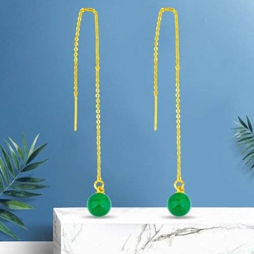 Piercing Drop Earring Long Chains Thread Pin Luxury Long small earrings for women original 24K gold earrings metal wires Jewelry