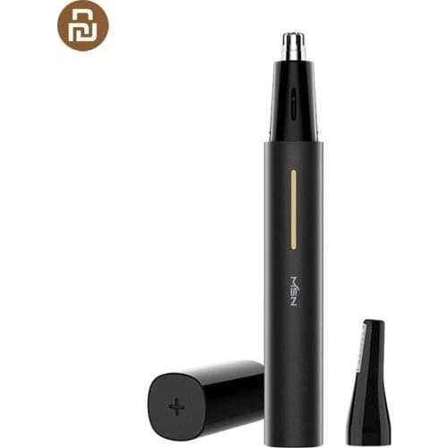 MSN Portable LED Electric Nose Hair Trimmer Dual Blades Smart Touch Waterproof Self-washing Technology Nasal Hair Cleaner