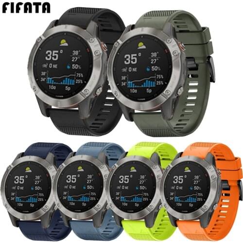 FIFATA 26mm 22mm 20mm Watchband Strap For Garmin Fenix 5X 6X 6 5 5S 6S 3 3HR Smart Watch Quick Release Silicone Wristband Strap