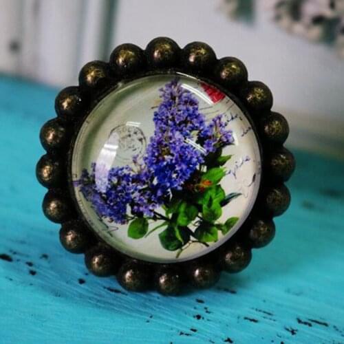 1PCS Cabinet Crystal Knobs Creative Flower Bird Pattern Cupboard Closet Drawer Handle Pulls Furniture Cute Knobs for kids room