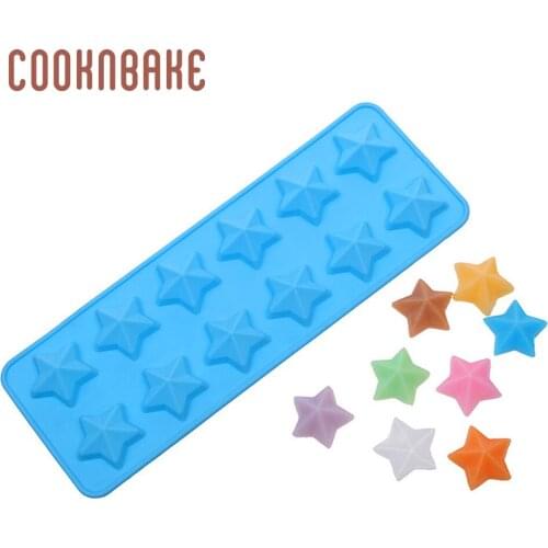 COOKNBAKE silicone mold for chocolate star shape candy gummy fondant form ice soap jello biscuit mold cake decorated baking tool