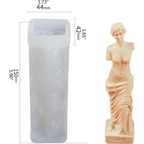 Art Body Candle Resin Mold Fragrance Human Shaped Venus Goddes Silicone Mould 97BB
