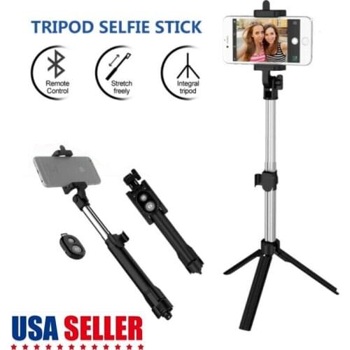 Foldable Wireless Selfie Stick Mini Tripod Expandable Monopod With Bluetooth Button Shutter Remote Control for IOS Android
