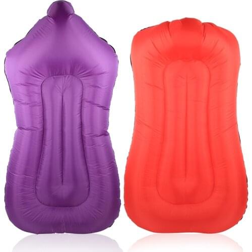 Foldable Outdoor Inflatable Mattress Camping Sleeping Pad Hiking Single Moisture-proof Mat with Bag Camping Inflatable Bed