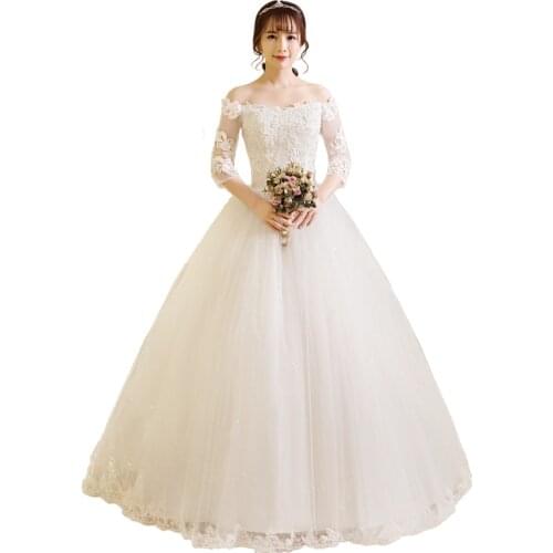 Sleeve Princess Brides Wedding Dress New Lace Up Wedding Dresses Ball Gowns Dresses Plus Size