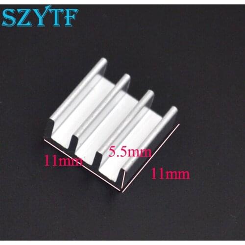 SZYTF 100pcs Heat sink 11*11*5.5MM (silver) high-quality radiator