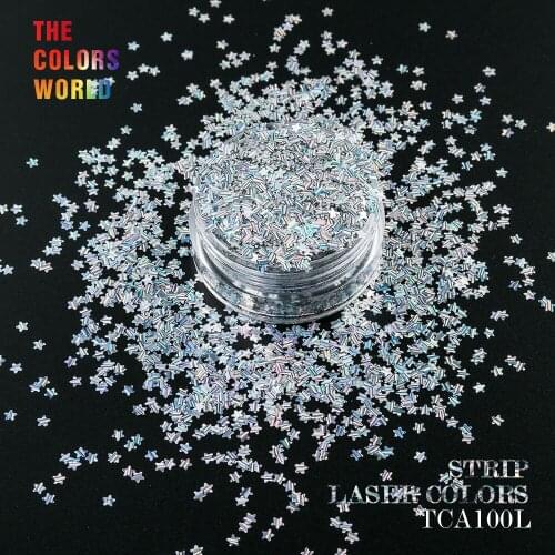 TCT-177 Stripe Holographic Color Star Shape 2.5MM Glitter For Nail Art Decoration Nail Gel Makeup Facepainting DIY Manual Crafts