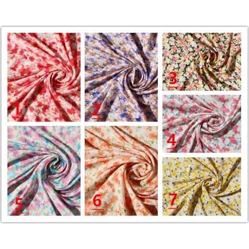 150cm width chiffon fabric flower pattern for skirt and scarf CH7589 7Color