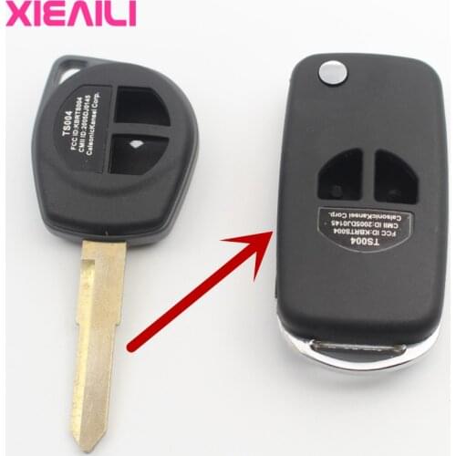 XIEAILI 10Pcs 2Button Modified Flip Folding Remote Key Case Shell For Suzuki SX4/Swift/Jimny/Alto Key Fob Case S293