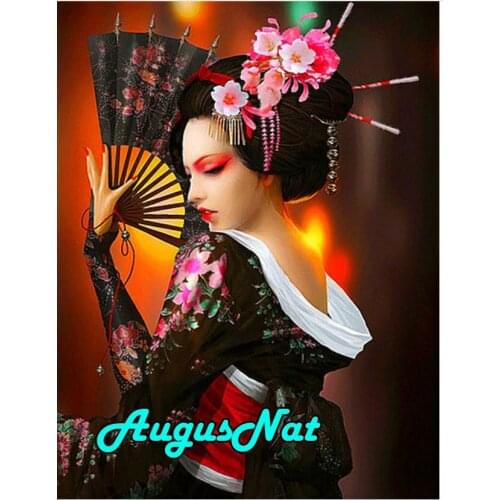 Japanese diamond painting geisha daimond embroidery picture woman diamant dotz crystal puzzle sticker diamant cross stitch gift