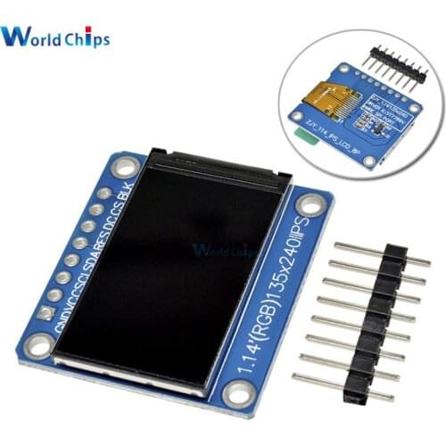 1.14 inch 135x240 TFT LCD Display Module IPS LCD ST7789 Drive IC HD Colorful Screen Full View 8pin 135*240 3.3V SPI Interface