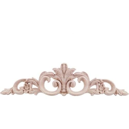 New 1pcs Wood Oak Carved Corner Onlay Applique Furniture Home Decor(20*5cm)