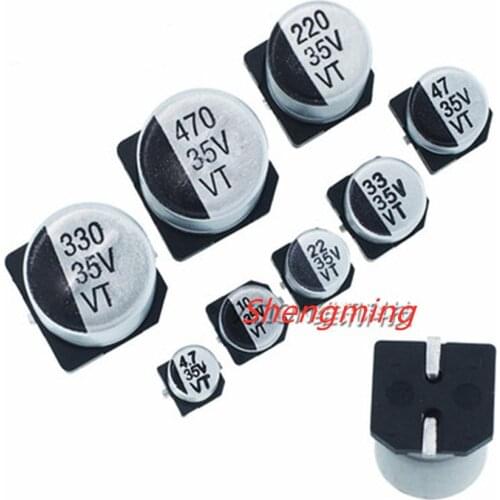 10pcs~50pcs 35V 10UF 22UF 33UF 47UF 100UF 220UF 330UF 470UF SMD Aluminum Electrolytic Capacitor