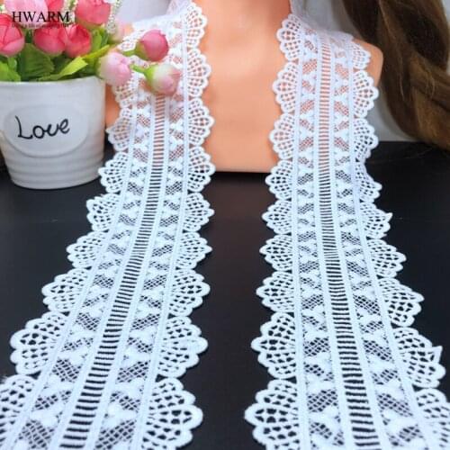 10yard 7.2cm Exquisite water soluble embroidery milk silk lace arts craft sewing fabric handwork new white wedding decoration