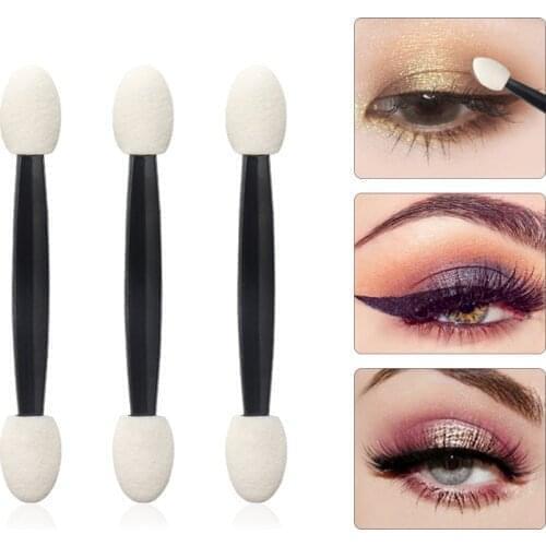 25 Pcs Professional Sponge Stick Eye Shadow Applicator Cosmetic Brushes Double-head Eyeshadow Brush For Women Makeup Tools