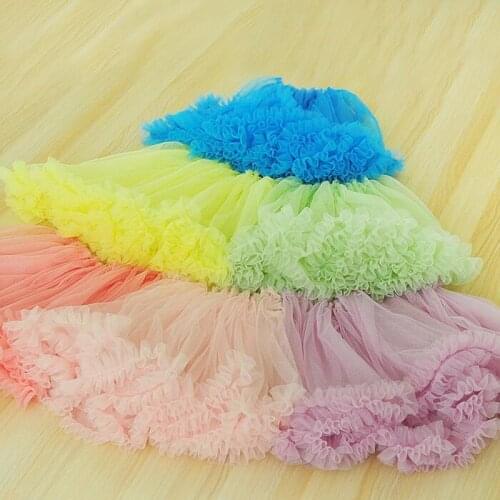 30CM Wide 1M long /lot Multi Color Mesh Ruffle Lace Trim Decoration Romantic Lace for Baby Skirt/ Baby Doll Fabric X403