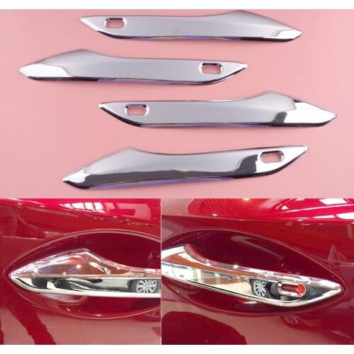 4Pcs Chrome Silver Car Door Handle Cover Trim ABS Plastic Fit For Lexus NX200t NX300 NX300h 2015 2016 2017 2018 2019 2020 2021