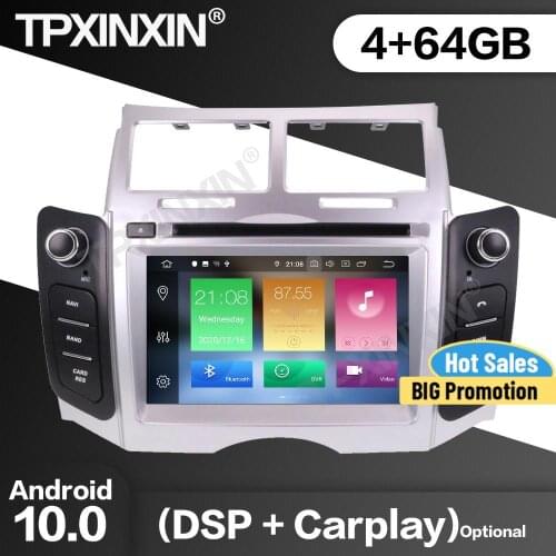 64G Car Radio 2 Din Stereo Receiver Android For Toyota Yaris 2005 2006 2007 2008 2009 2010 2011 GPS Multimedia Player Head Unit