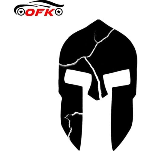 Car Stickers Decor Motorcycle Decals Spartan Helmet Decorative Accessories Creative Sunscreen Waterproof PVC,20cm*10cm