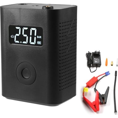 Car Air Compressor Inflator Pump with LED Lamp Tire Inflatable Wireless Electric Air Pump for Car Motorcycle Bicycle Basketball