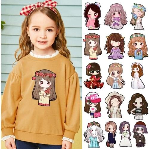 Large embroidery big patch girl belle cartoon patches for bag badges applique patches for clothing CA-927